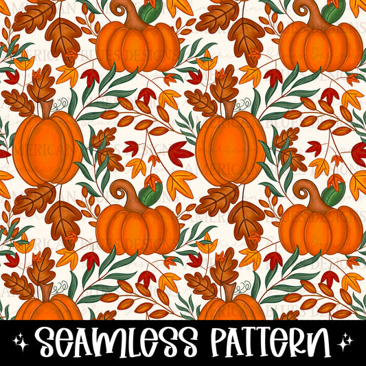 Pumpkin Harvest seamless pattern