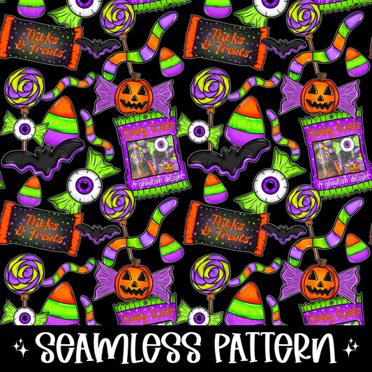 Spooky Treats seamless pattern
