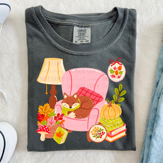 Cozy Bookish Fall Fox