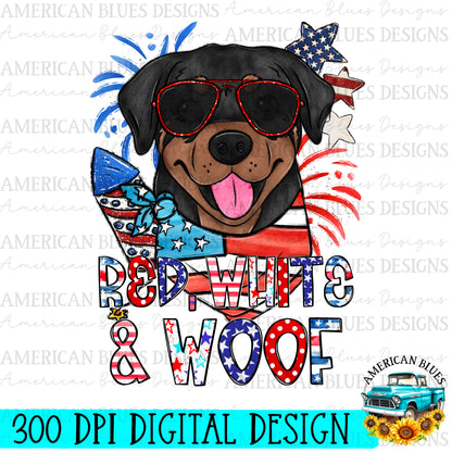 Red, White & Woof 4th of July dogs Bundle