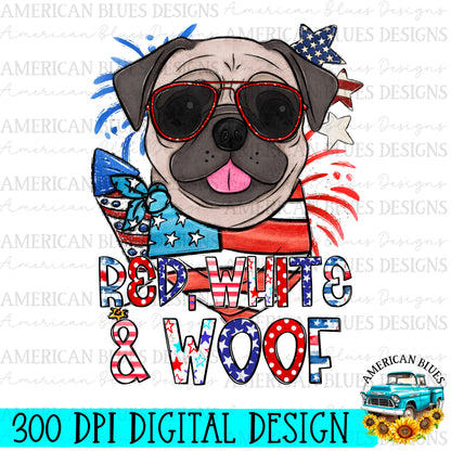 Red, White & Woof 4th of July dogs Bundle