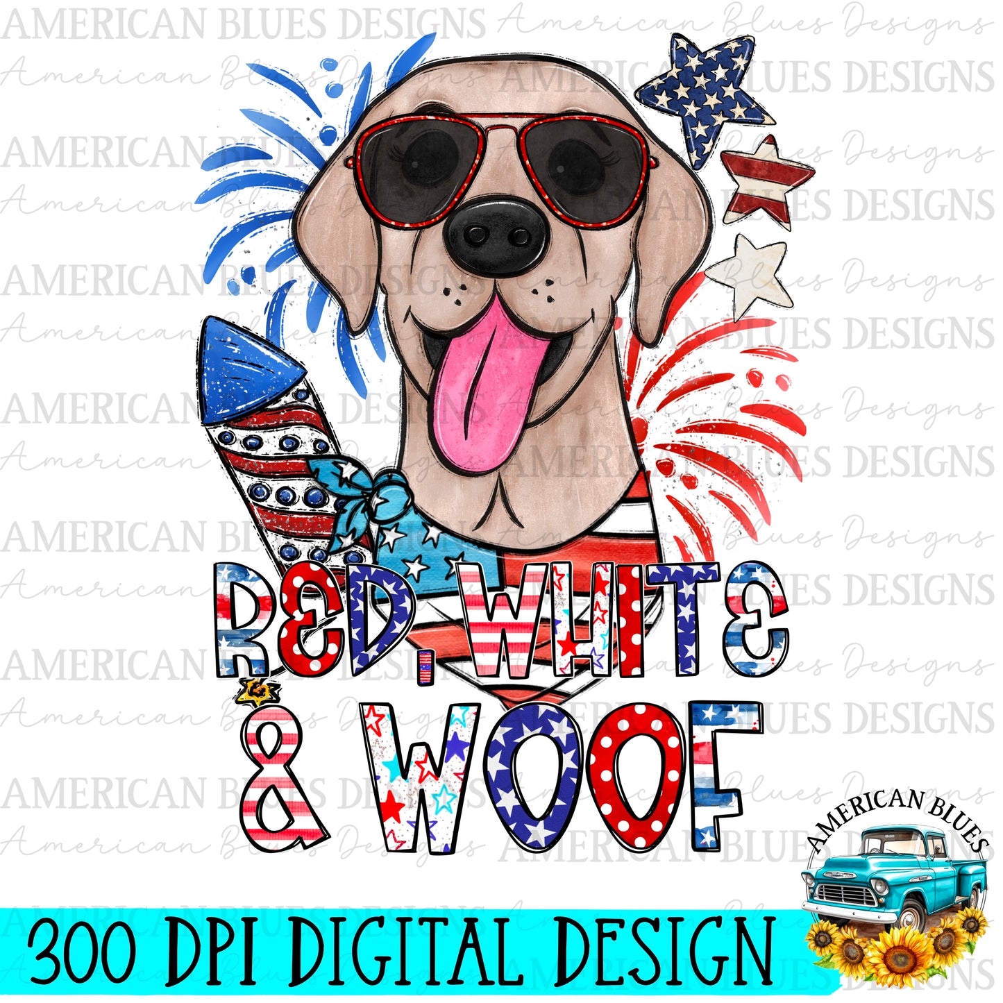 Red, White & Woof 4th of July dogs Bundle