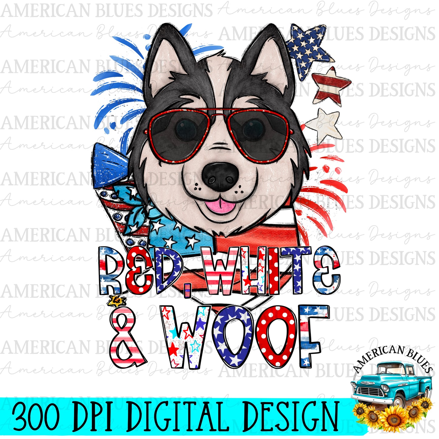 Red, White & Woof 4th of July dogs Bundle