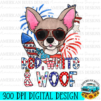 Red, White & Woof 4th of July dogs Bundle