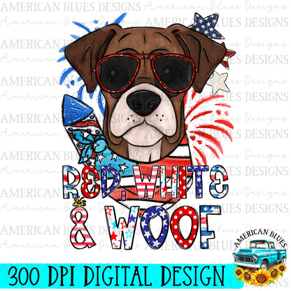 Red, White & Woof 4th of July dogs Bundle