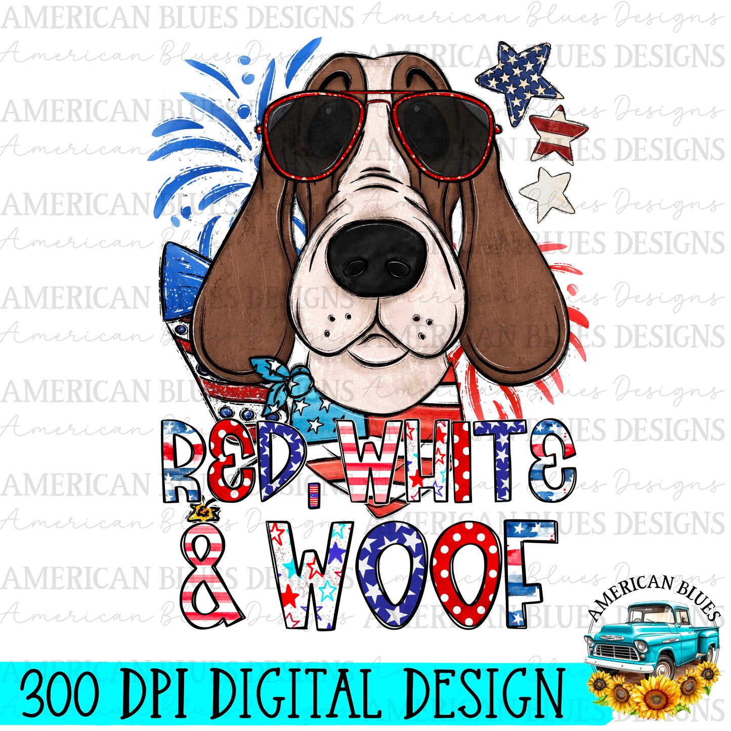 Red, White & Woof 4th of July dogs Bundle