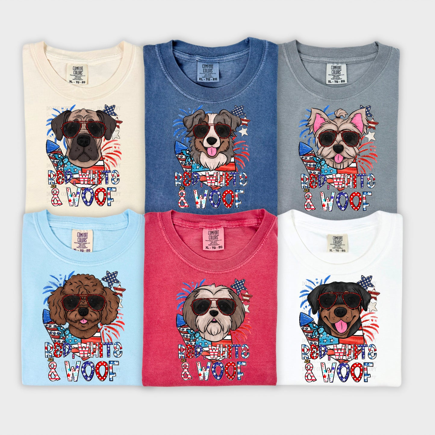 Red, White & Woof 4th of July dogs Bundle