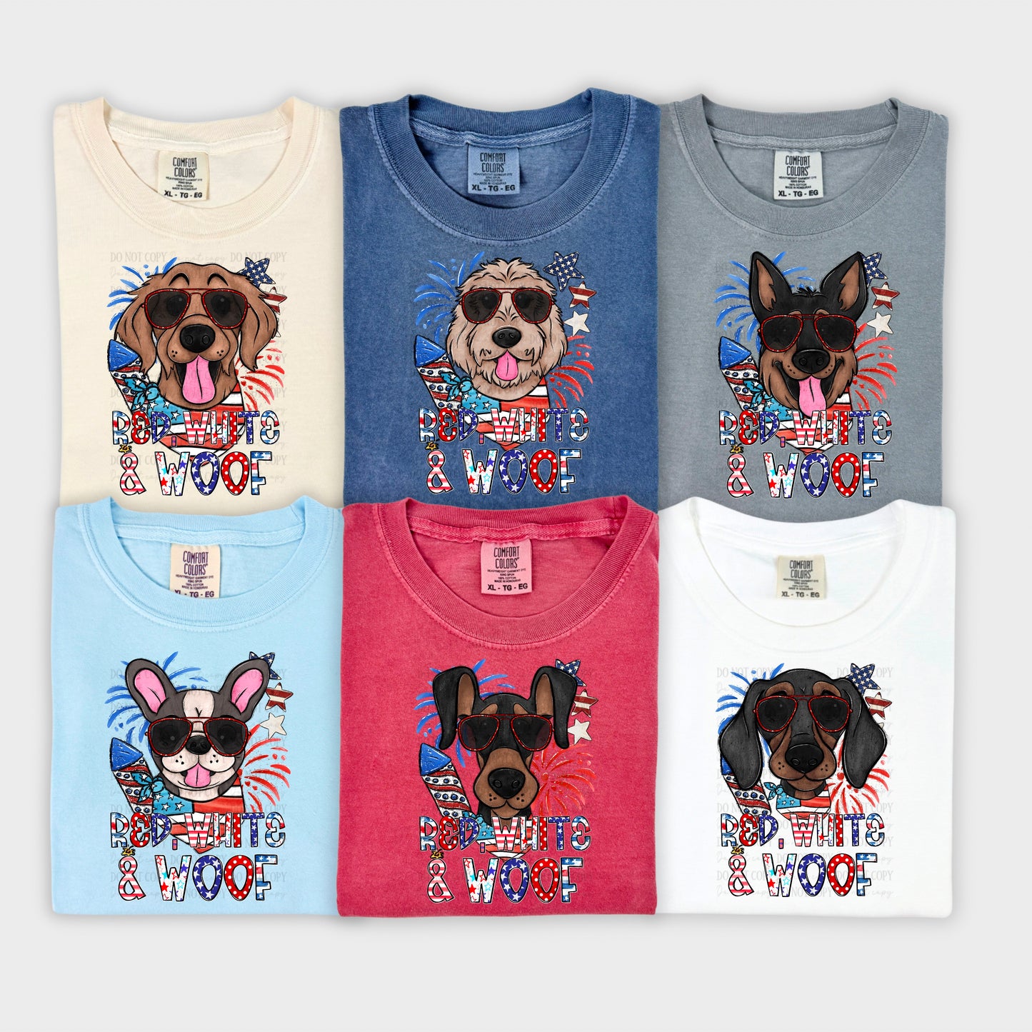 Red, White & Woof 4th of July dogs Bundle