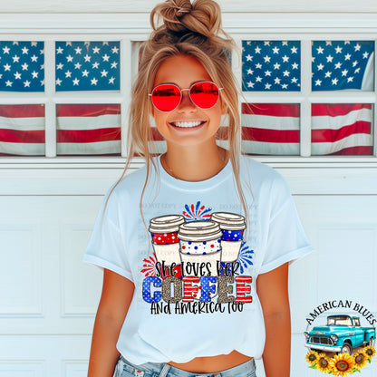 She loves her coffee and America too