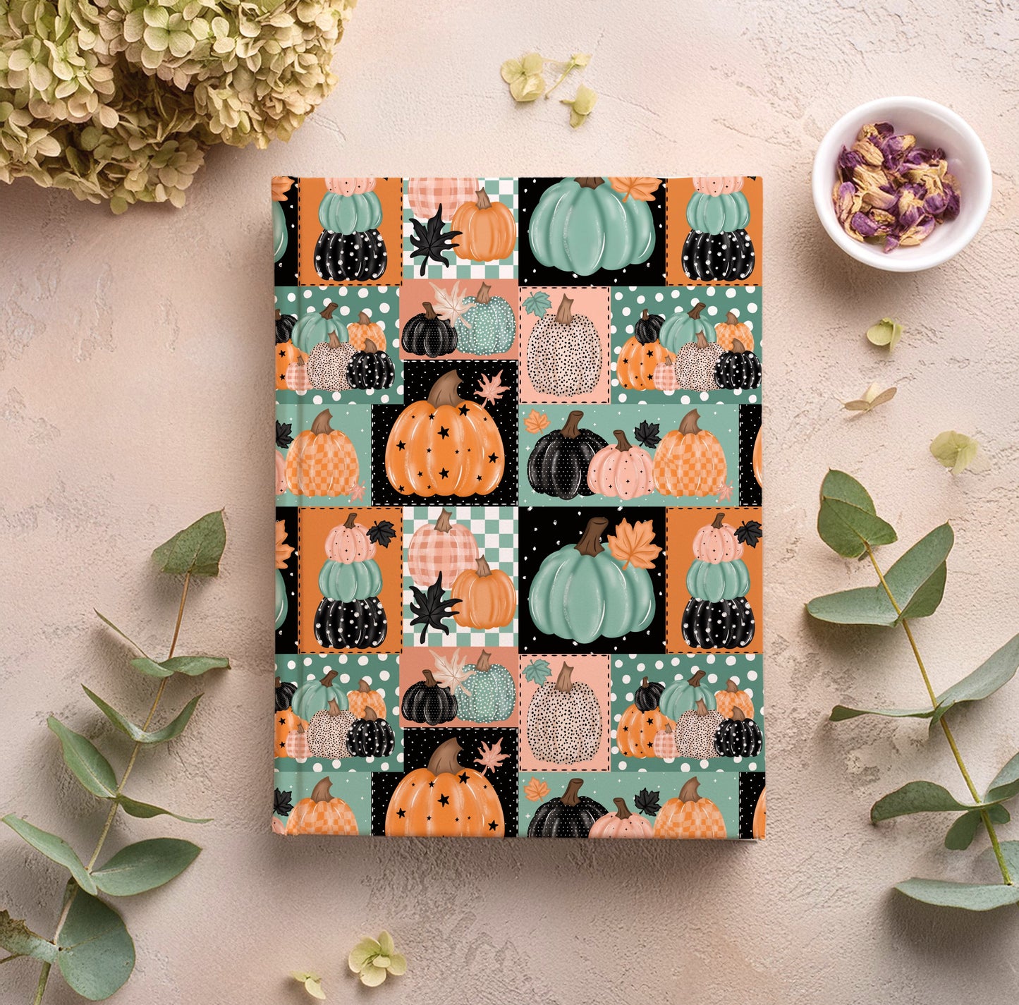 Pumpkins Patchwork seamless