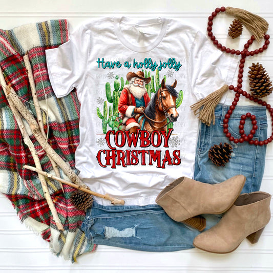 Holly Jolly Cowboy Christmas digital design | American Blues Designs