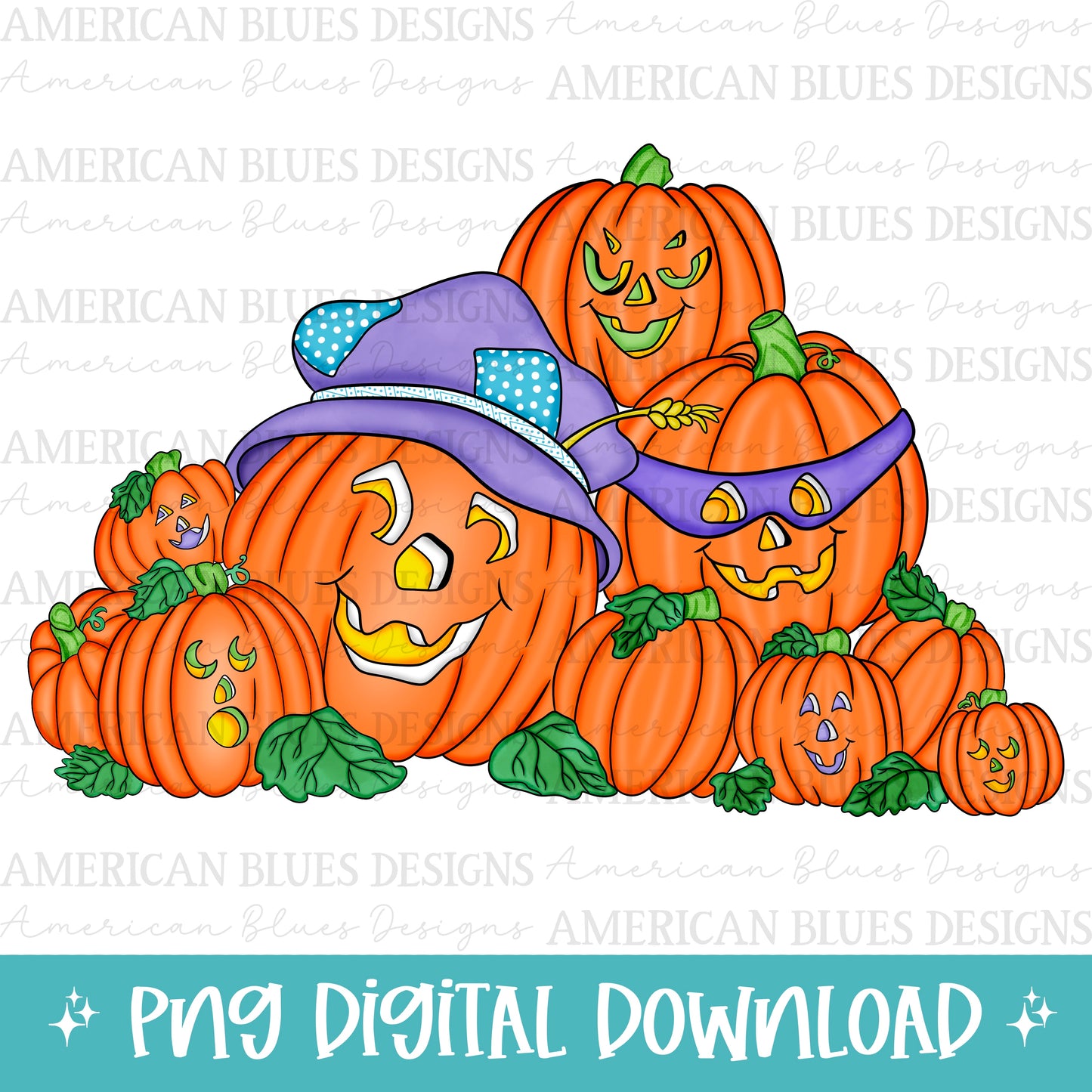 Vintage Pumpkin Stack