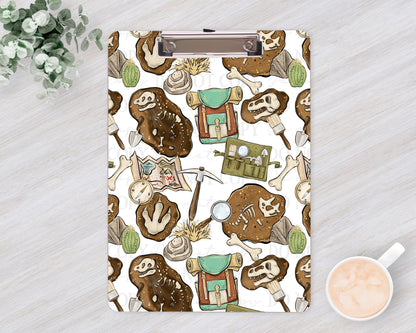 Paleontology seamless pattern