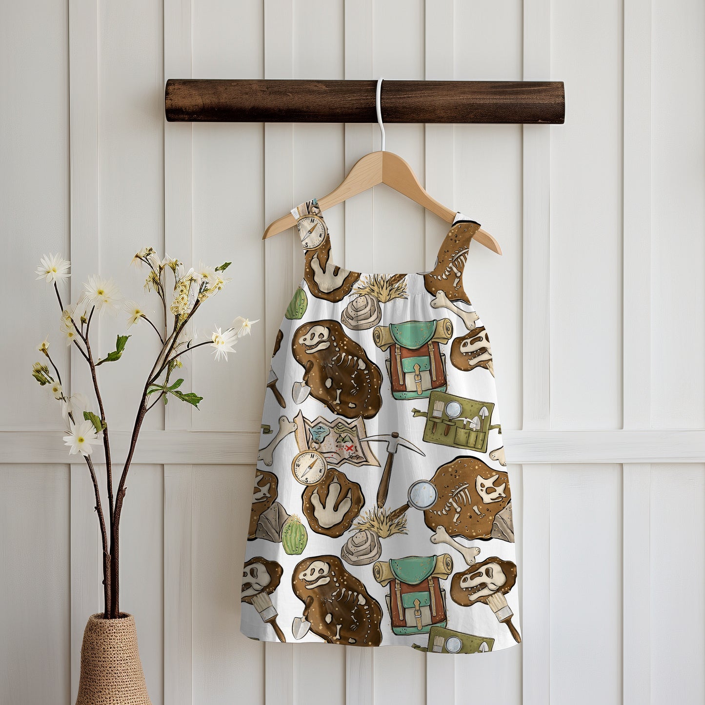 Paleontology seamless pattern