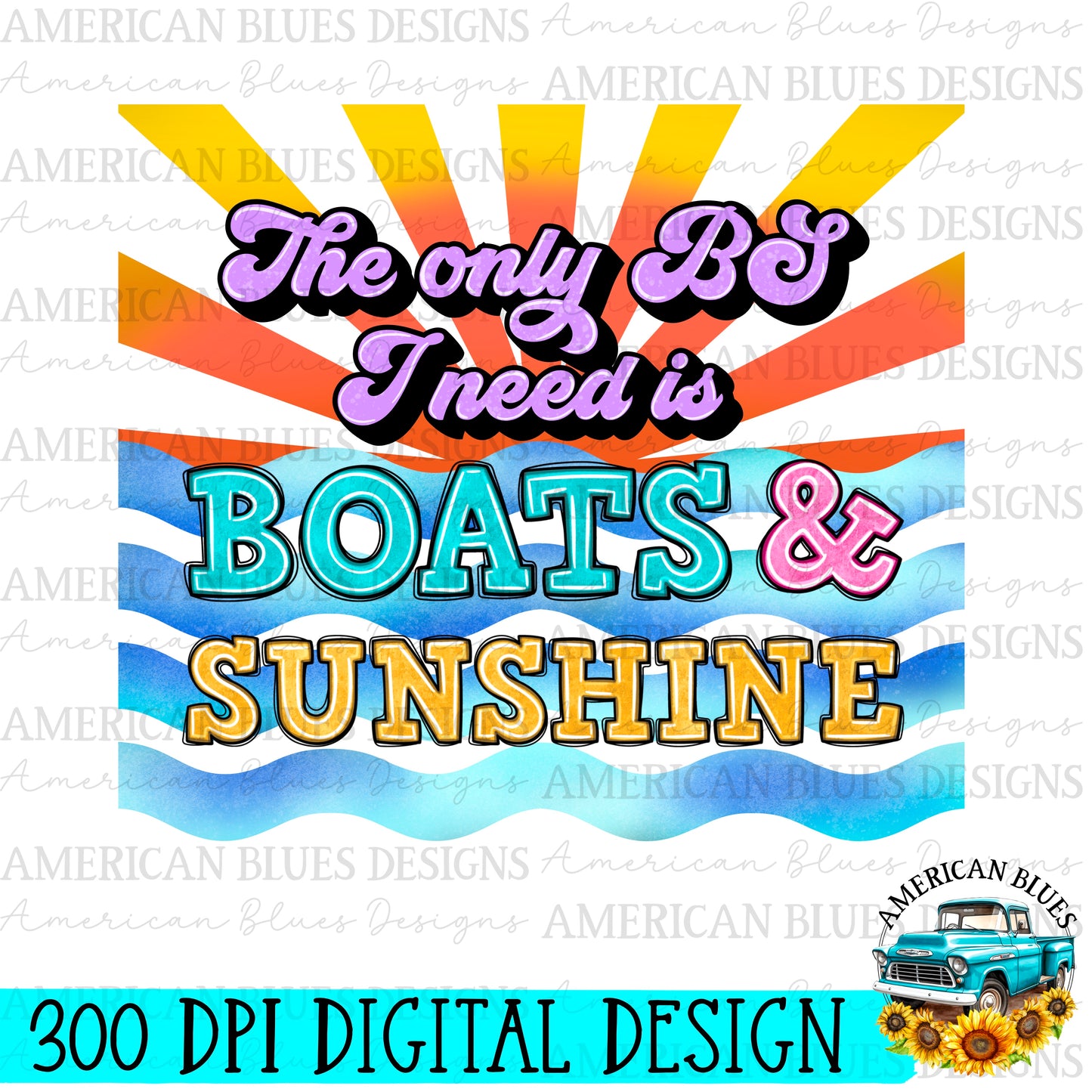 The only BS I need is boats & sunshine 20 oz tumbler wrap