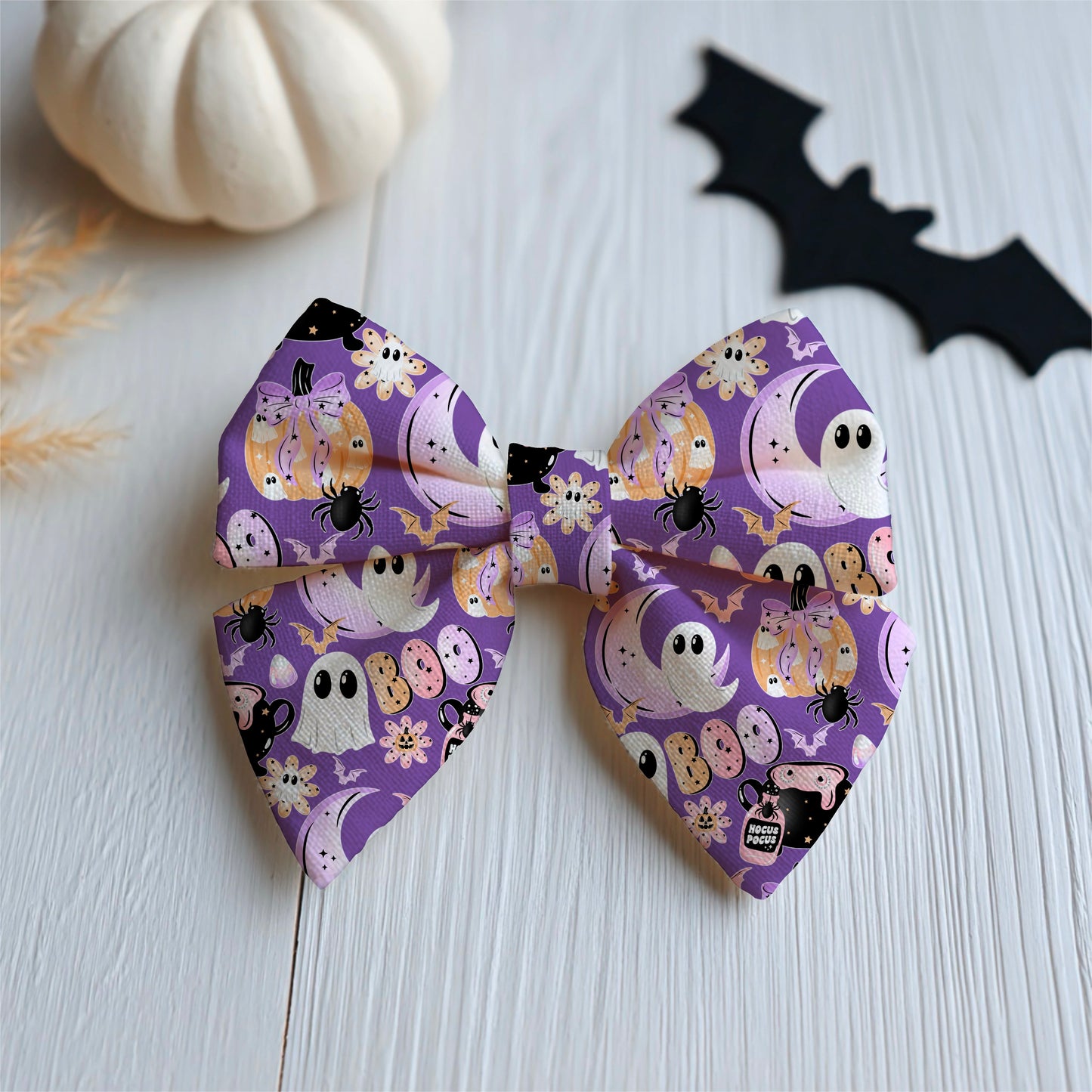 Boo Ghost & Pumpkin seamless pattern