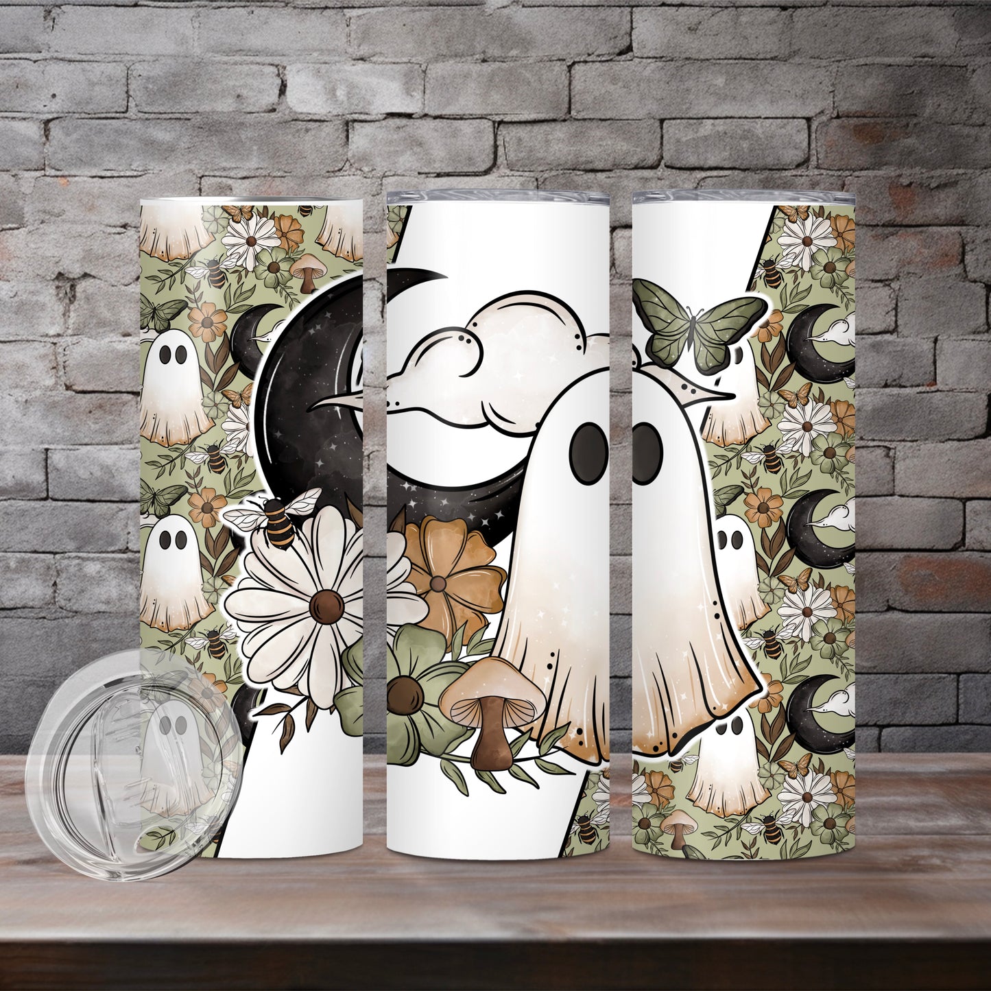 Dark Cottage Ghost 20oz tumbler wrap
