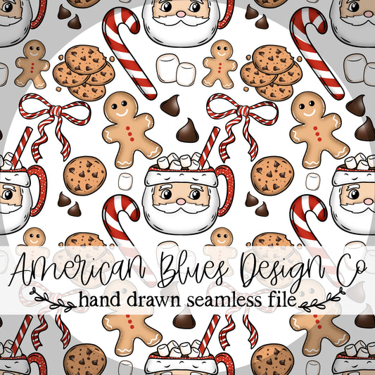 Cookies and cocoa light skin seamless