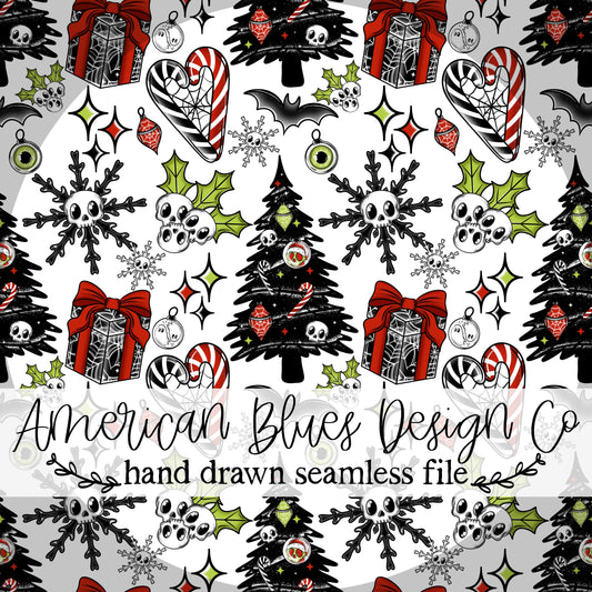 Spooky Christmas seamless