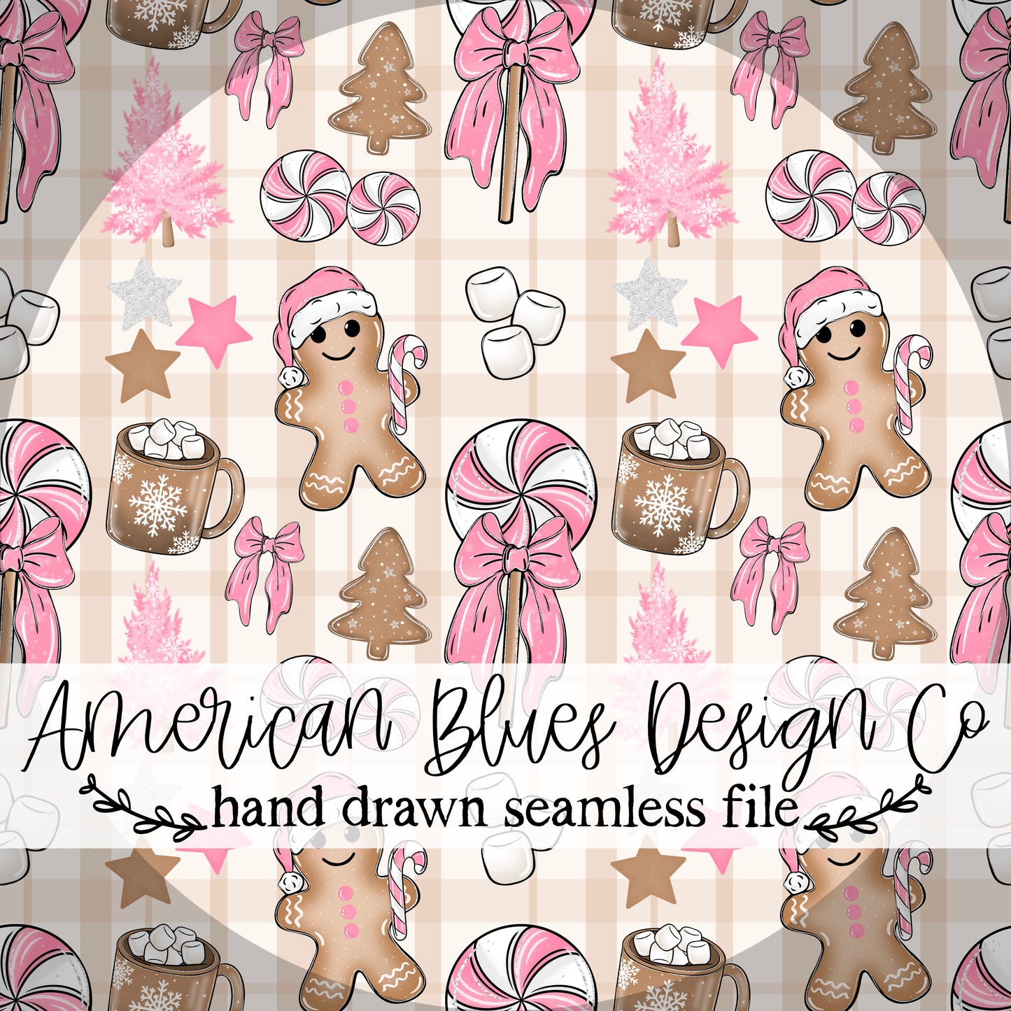 Pink Gingerbread seamless