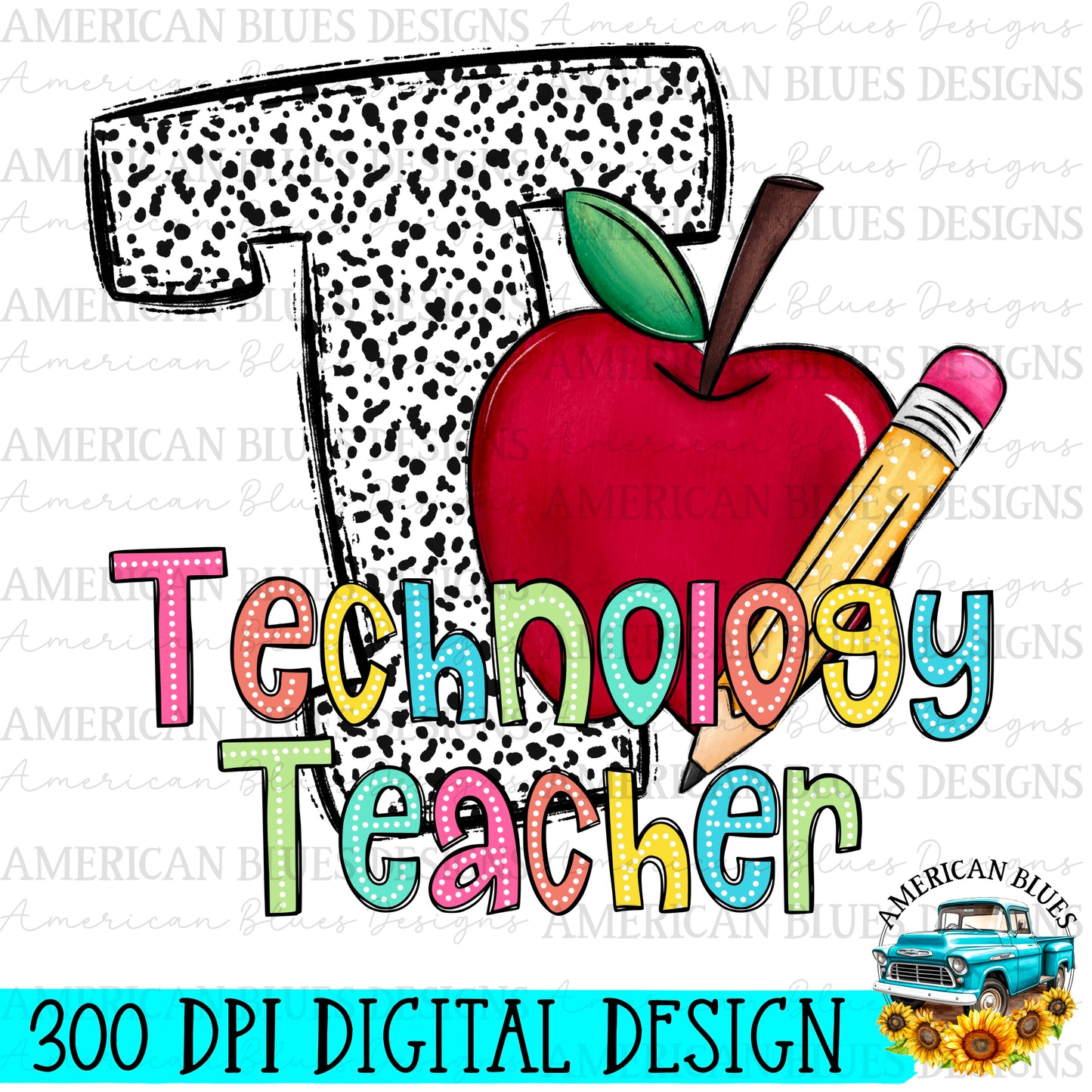 Colorful class doodle Technology Teacher