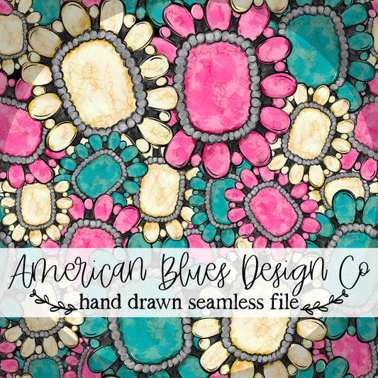 Western Jewelry seamless pattern