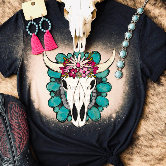 Turquoise & Bull Skull