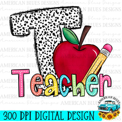 Colorful Class Doodle Digital Design | American Blues Designs