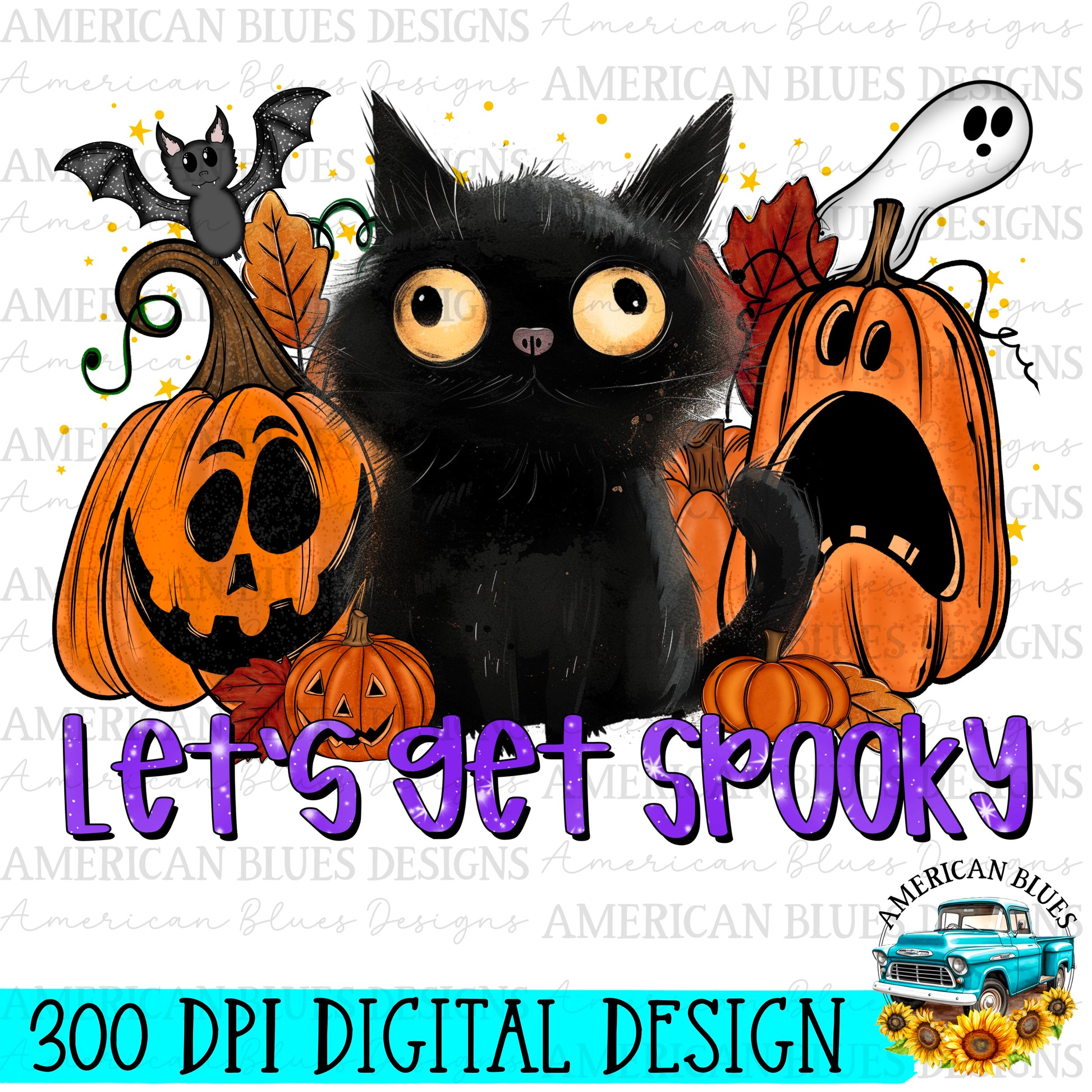 Let's Get Spooky Digital Design | American Blues Designs