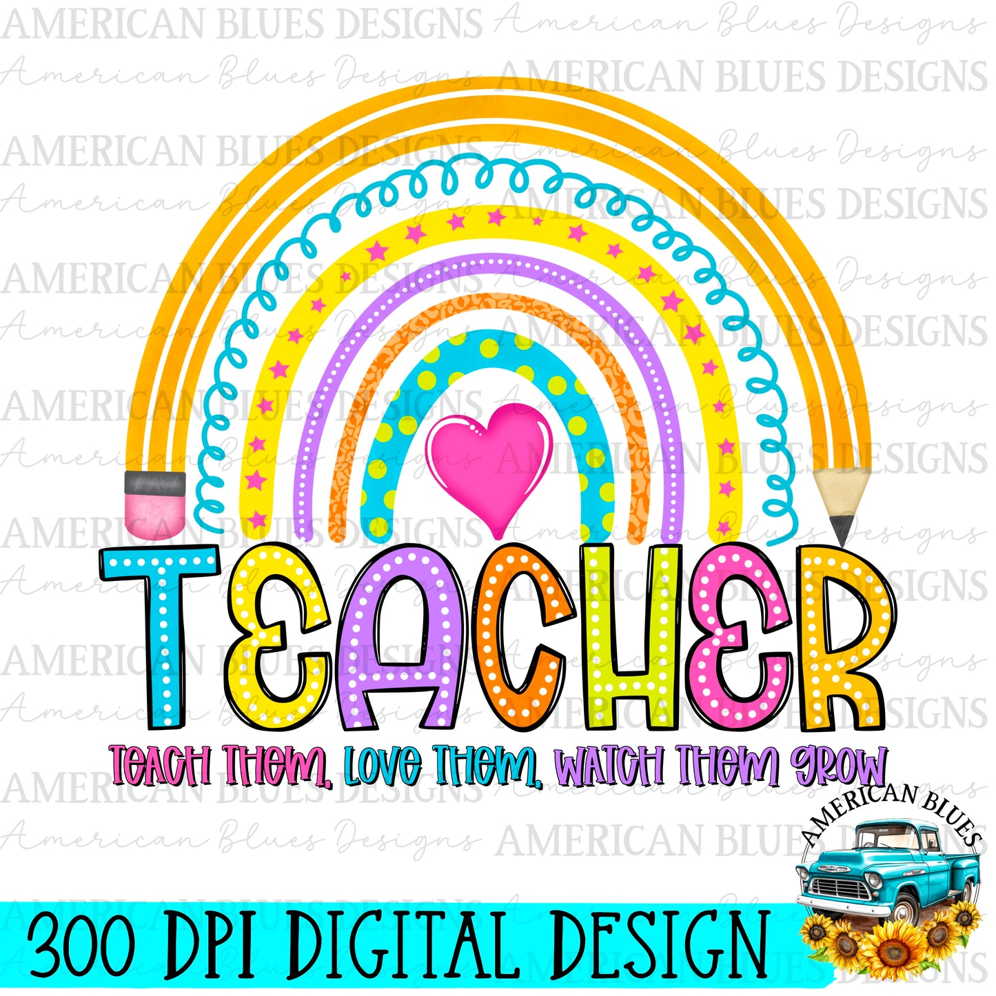 Teacher digital design | American Blues Designs