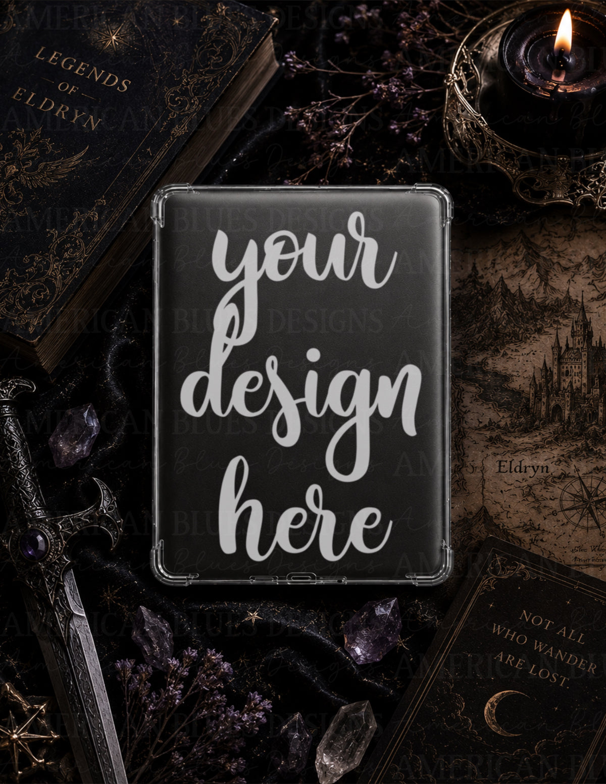 Fantasy 2 Kindle case mockup