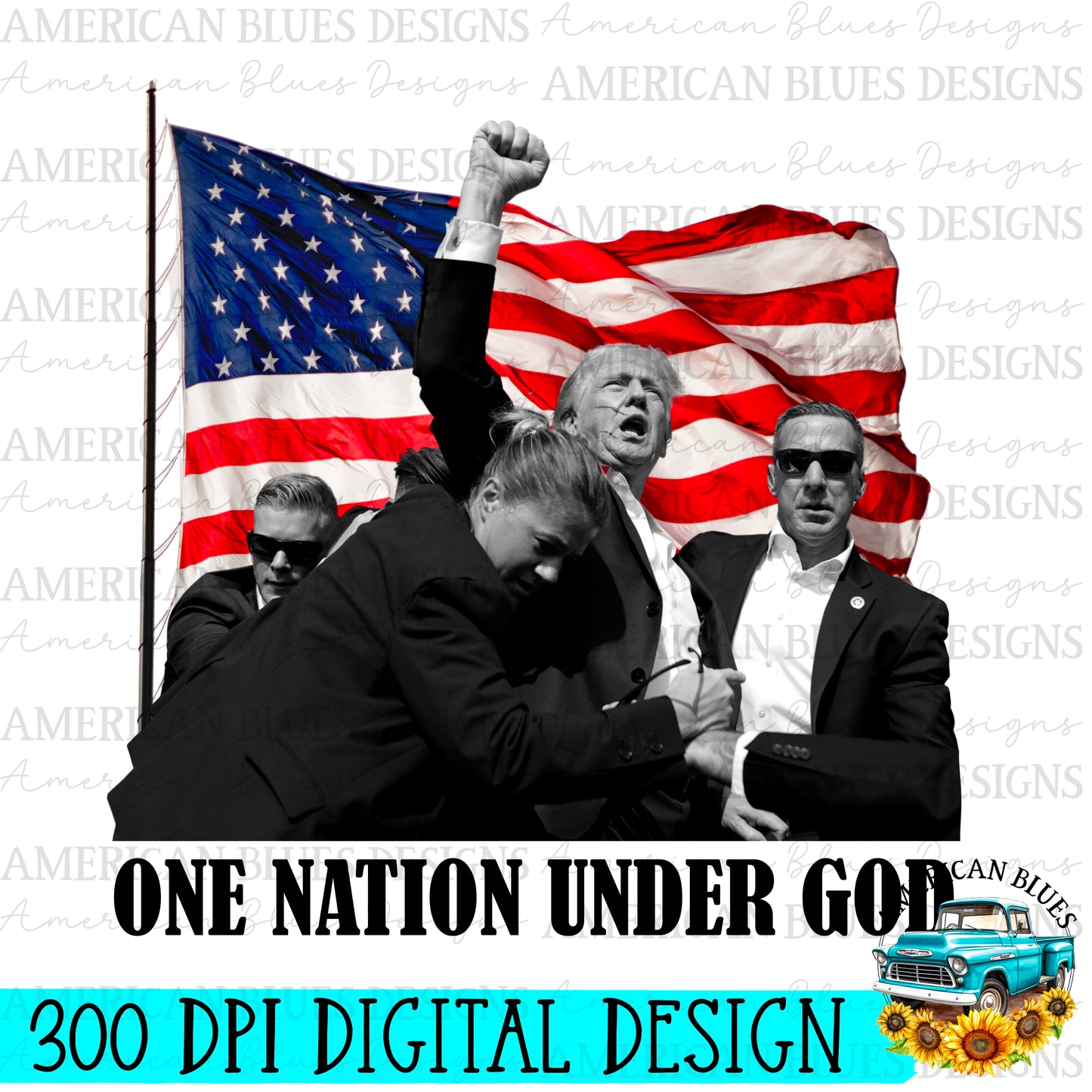 Trump 2024 Digital Design | American Blues Designs