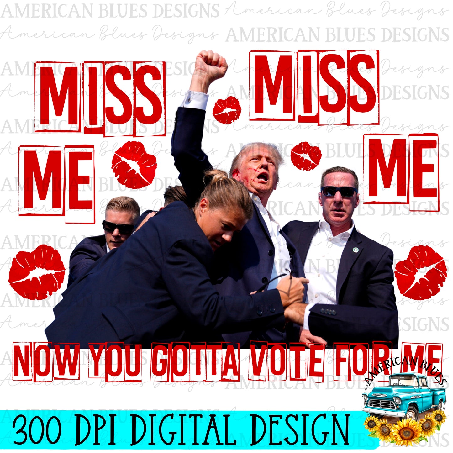 Trump 2024 Digital Design | American Blues Designs