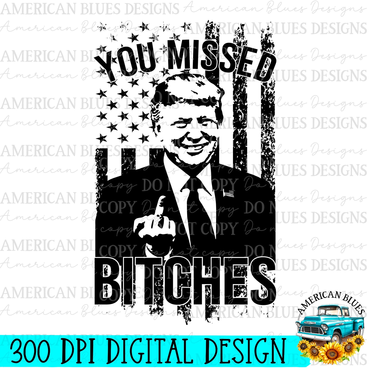 Trump 2024 Digital Design | American Blues Designs