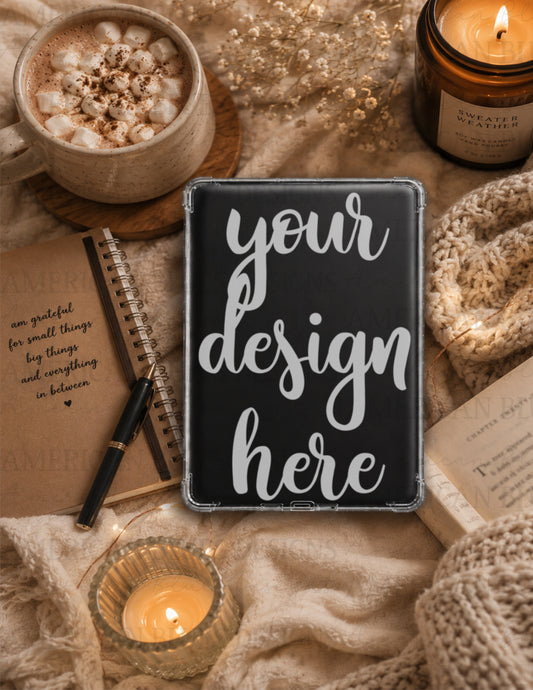Cozy 2 Kindle case mockup