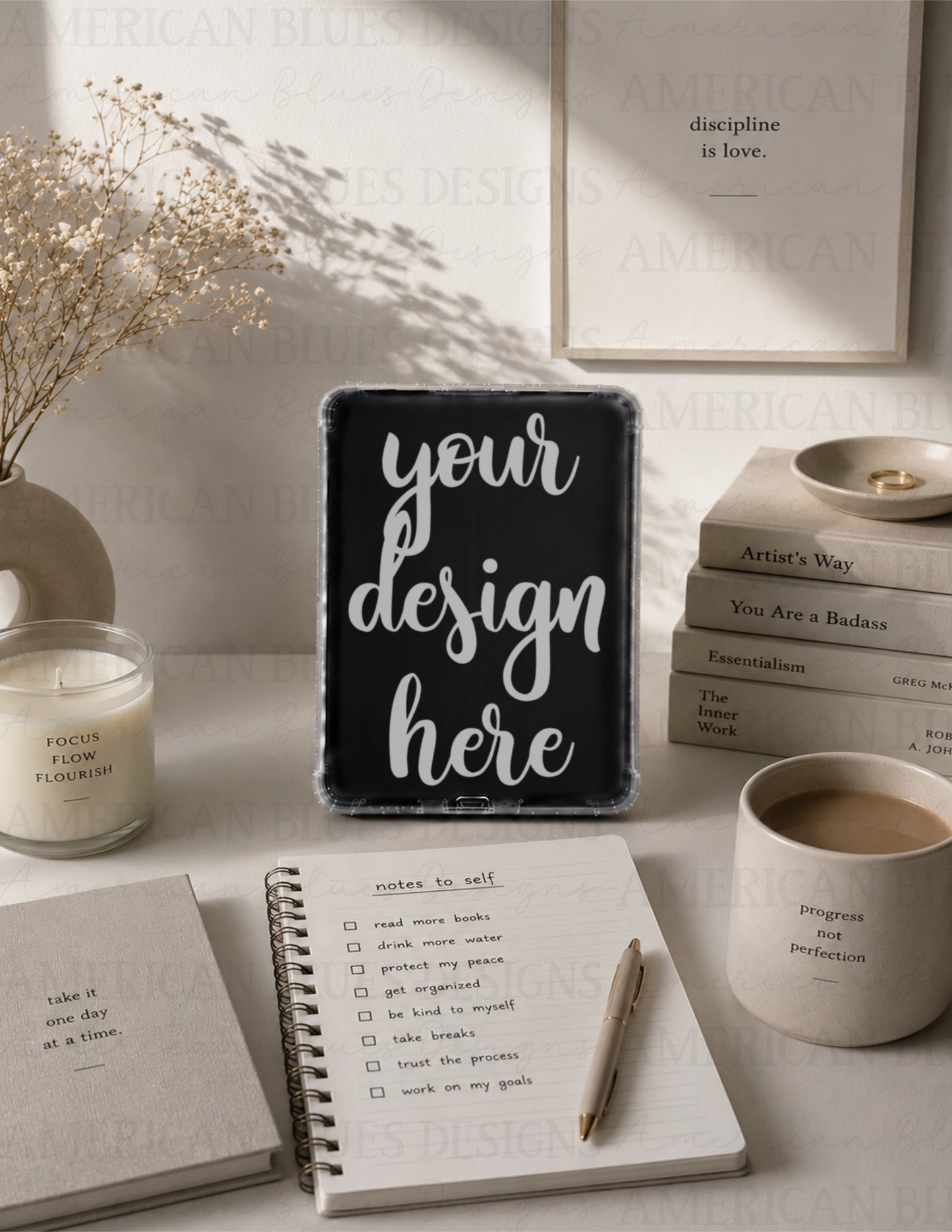 Minimal 3 Kindle case mockup