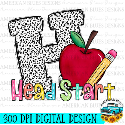 Head Start Colorful Class Doodle digital design| American Blues Designs