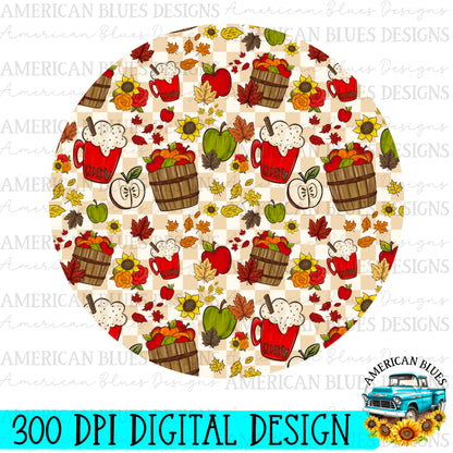 Taste of Autumn Car Coaster Digital Design | American Blues Designs