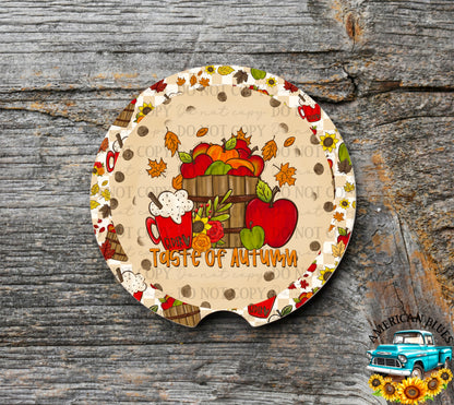 Taste of Autumn Car Coaster Digital Design | American Blues Designs