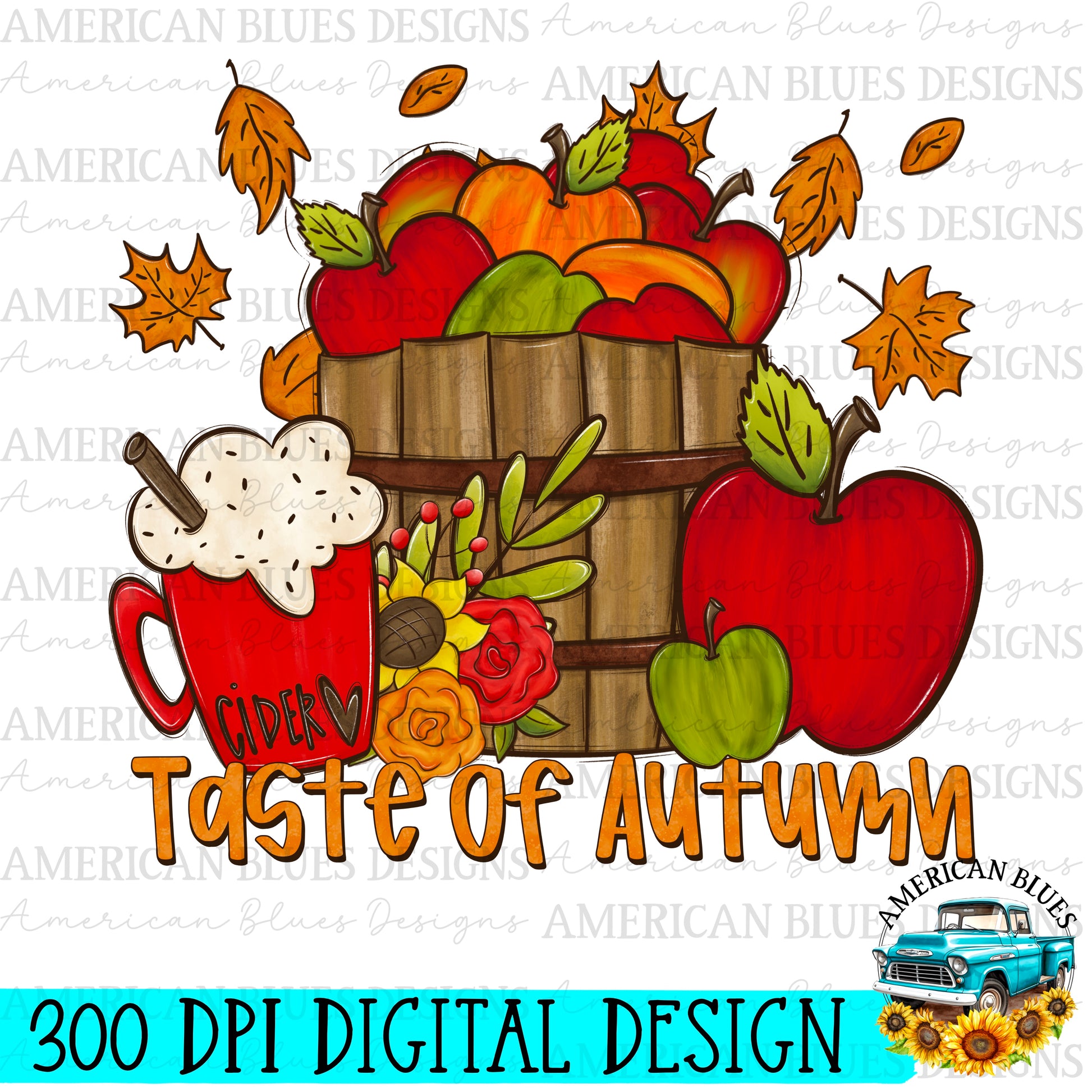 Taste of Autumn Digital Design | American Blues Designs