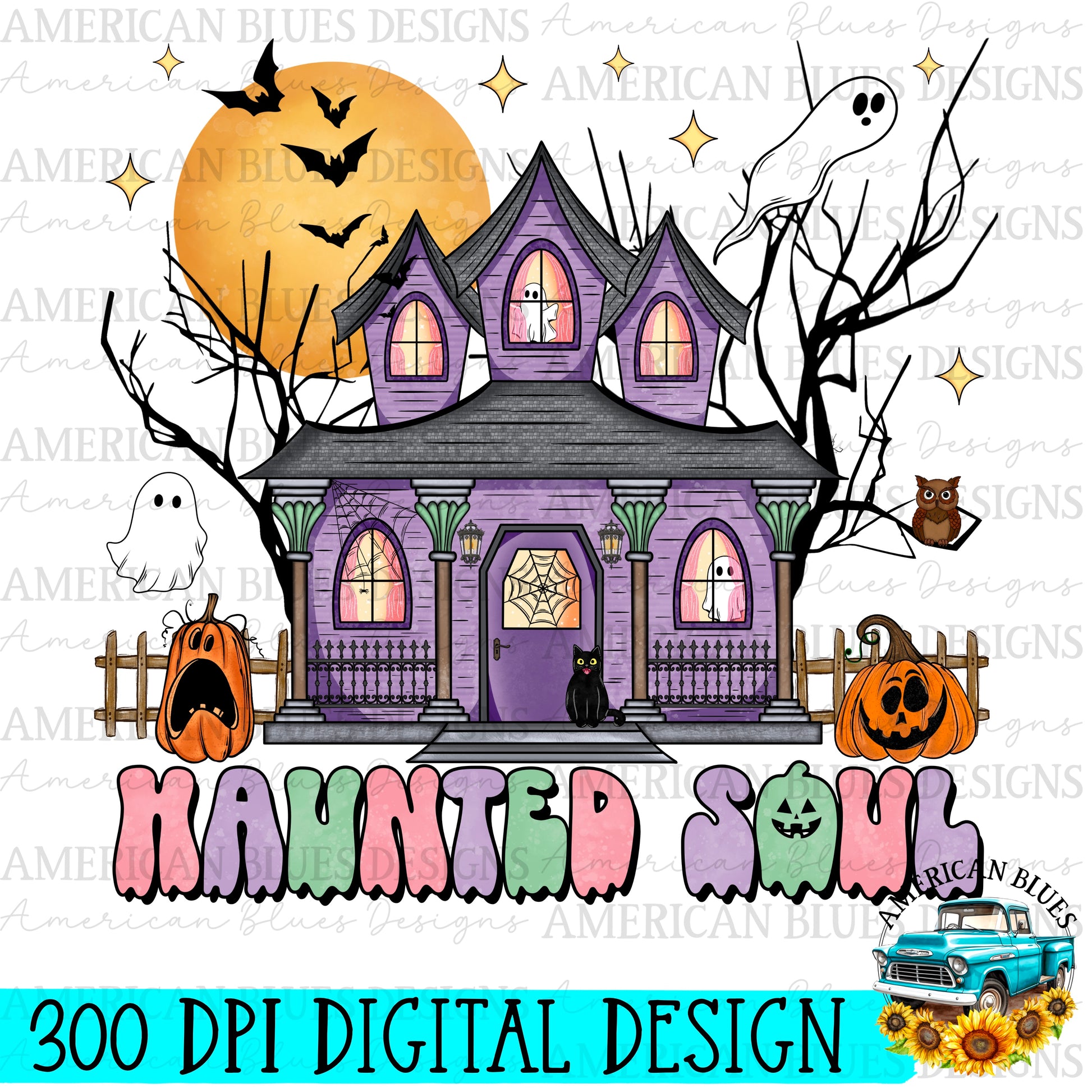 Haunted Soul digital design | American Blues Designs