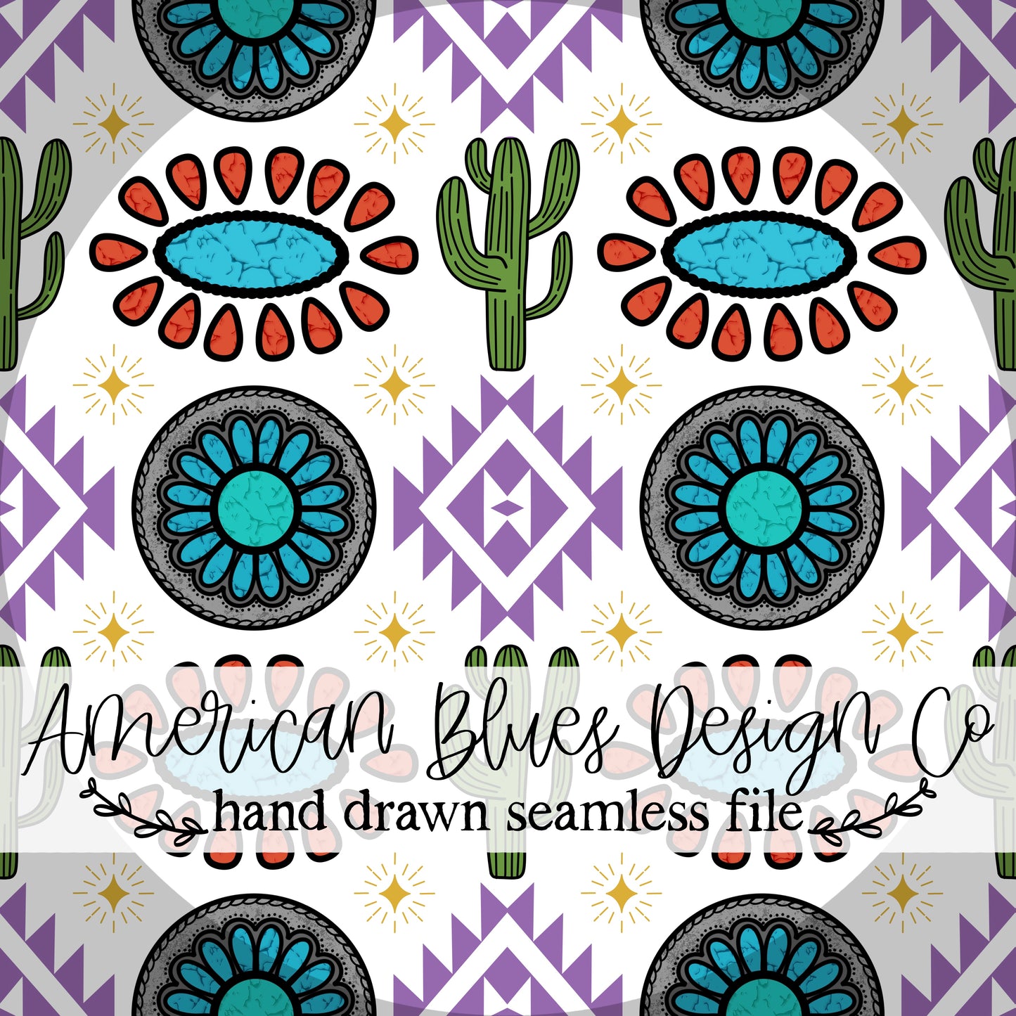 Desert Jewel seamless pattern