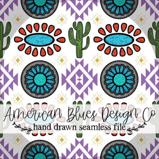 Desert Jewel seamless pattern