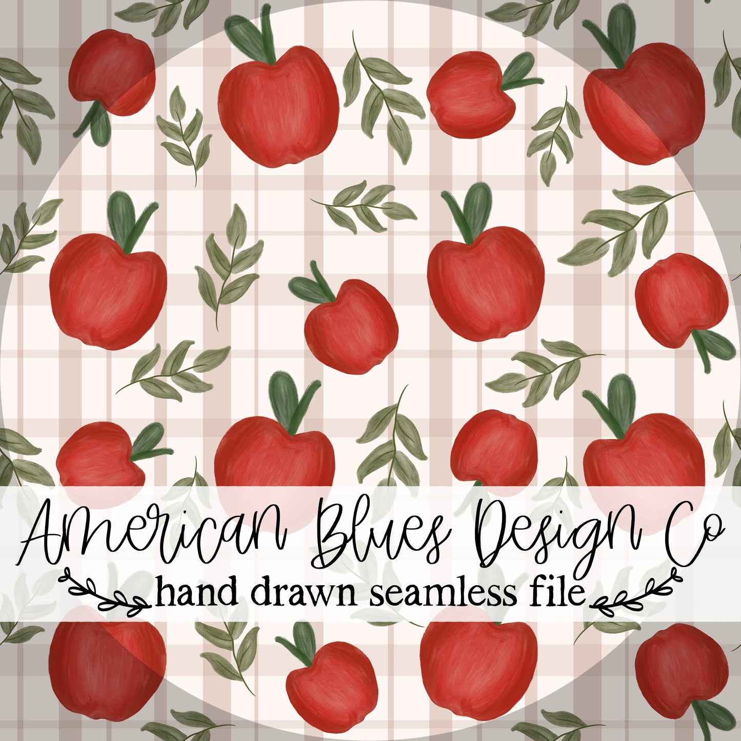 Apple Orchard  seamless pattern