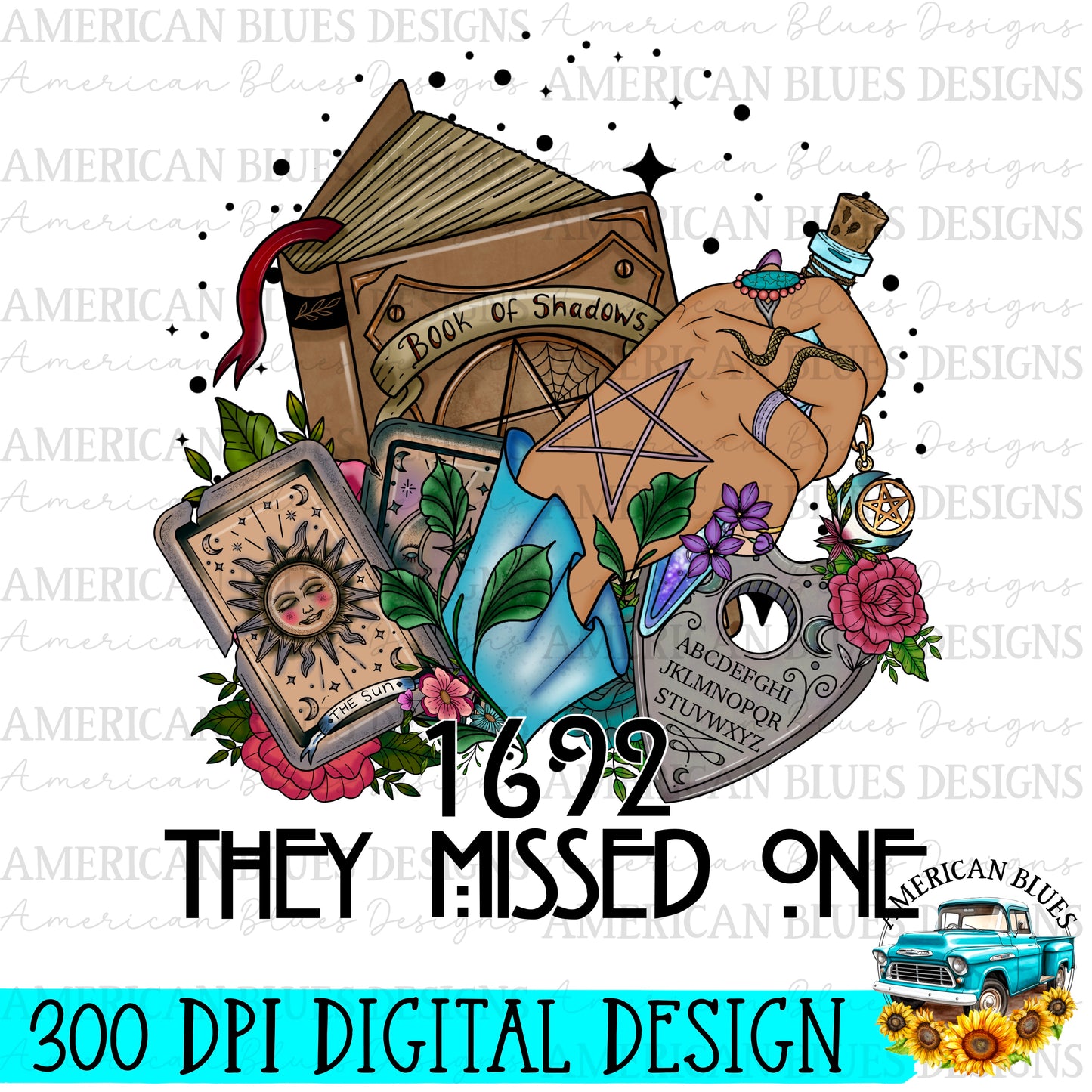 1692 They Missed One Digital Design | American Blues Designs