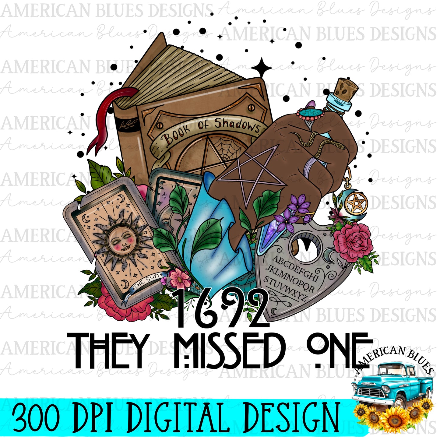 1692 They Missed One Digital Design | American Blues Designs