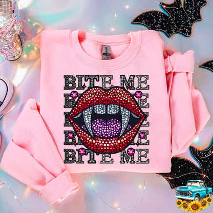 Bite Me Faux Rhinestone Digital Design | American Blues Designs