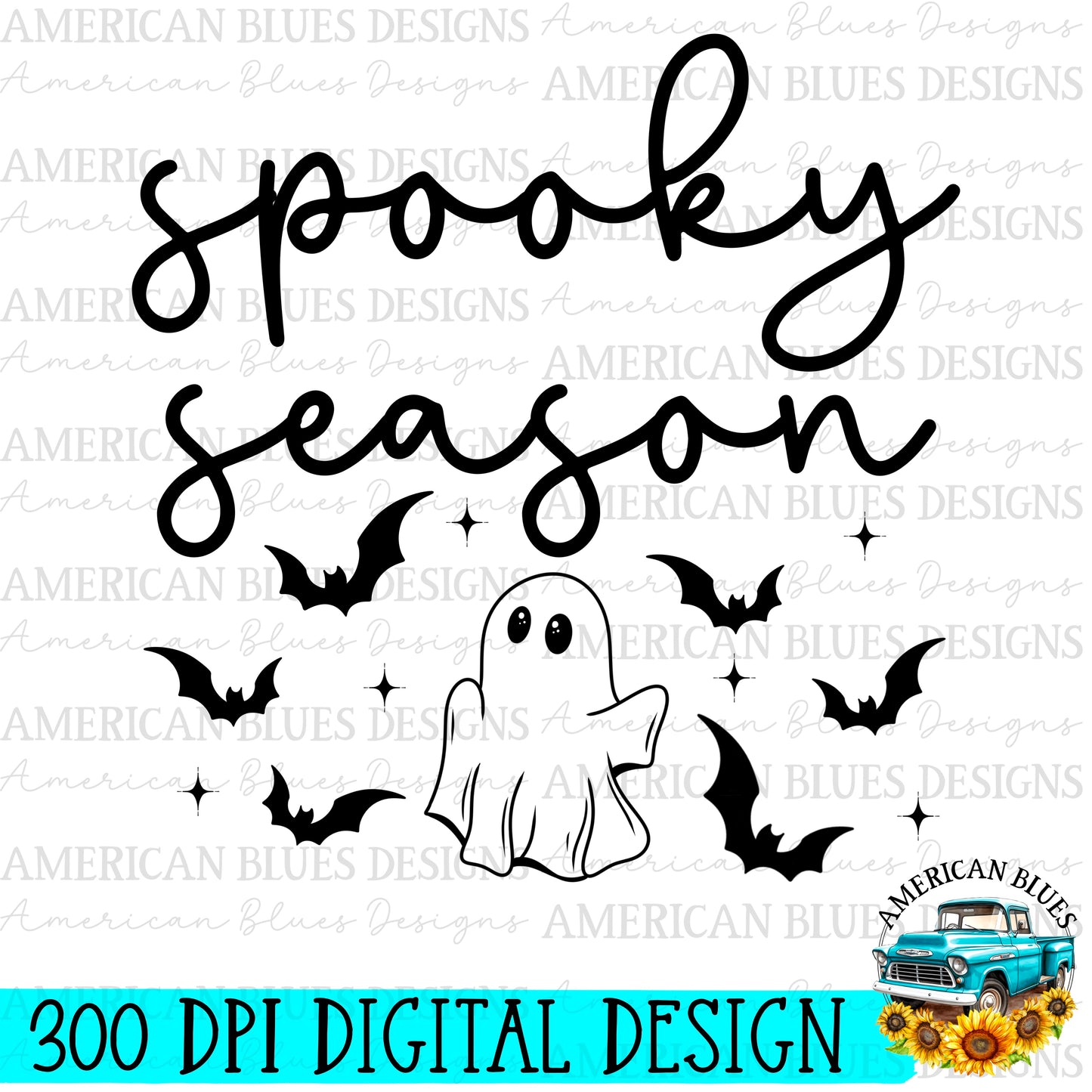 Spooky Season digital design | American Blues Designs