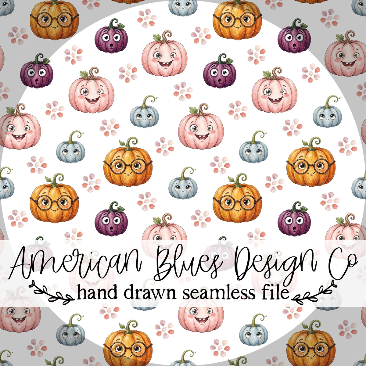 Quirky Pumpkins seamless pattern