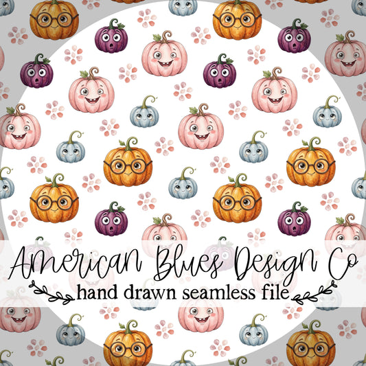 Quirky Pumpkins seamless pattern